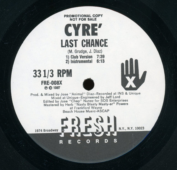 Cyré : Last Chance (12", Promo)