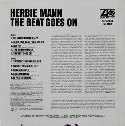 Herbie Mann : The Beat Goes On (LP, Album, Lam)