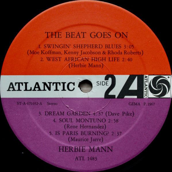 Herbie Mann : The Beat Goes On (LP, Album, Lam)