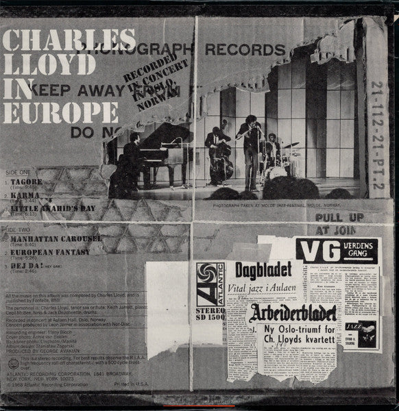 Charles Lloyd : Charles Lloyd In Europe (LP, Album, RE)