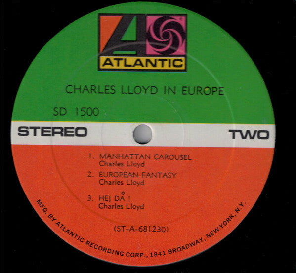 Charles Lloyd : Charles Lloyd In Europe (LP, Album, RE)