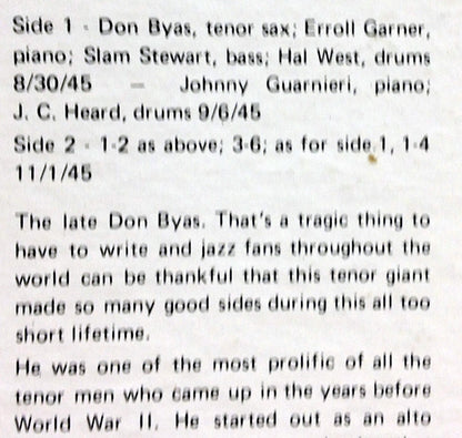 Don Byas : 1945 (LP, Comp, Cha)
