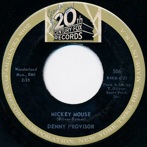 Dennis Provisor : Mickey Mouse (7", Single)