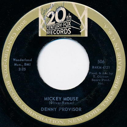 Dennis Provisor : Mickey Mouse (7", Single)