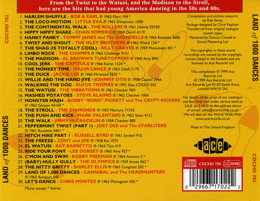 Various : Land Of 1000 Dances. The Ultimate Compilation Of Hit Dances 1958-1965 (CD, Comp, Mono)
