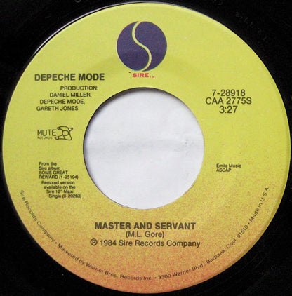 Depeche Mode : Master And Servant (7", Single, Emb)