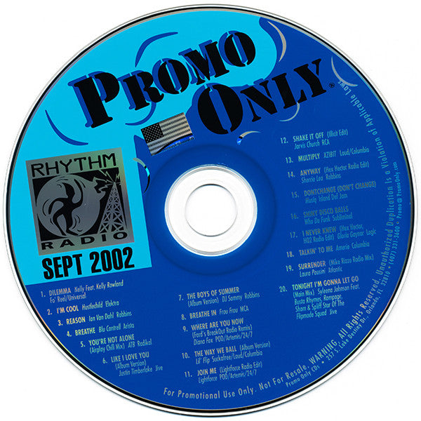 Various : Promo Only Rhythm Radio September 2002 (CD, Comp, Promo)