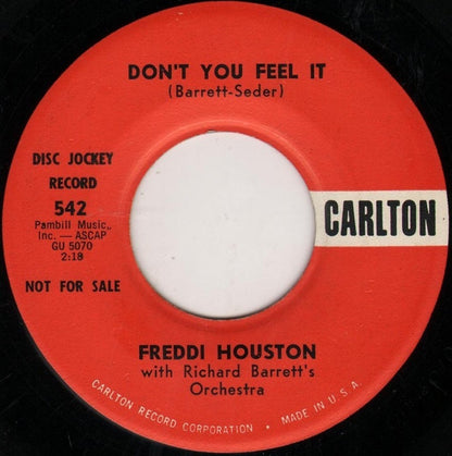 Freddie Houston With Richard Barrett's Orchestra : No Love So True / Don't You Feel It (7", Single, Promo)