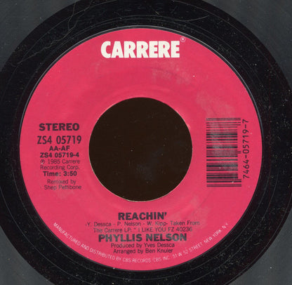 Phyllis Nelson : I Like You (Special Mix) / Reachin' (7", Styrene)