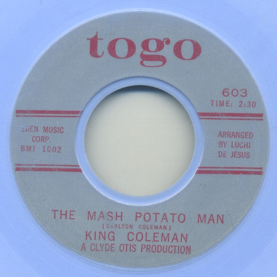 King Coleman : The Mash Potato Man (7", Single, Styrene, Blu)