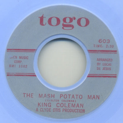 King Coleman : The Mash Potato Man (7", Single, Styrene, Blu)