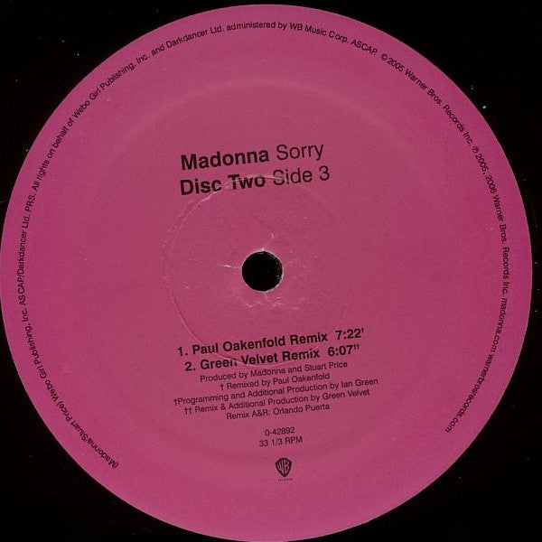 Madonna : Sorry (2x12")