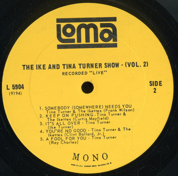 Ike & Tina Turner Revue : The Ike & Tina Turner Show - Vol. 2 (LP, Album, Mono)