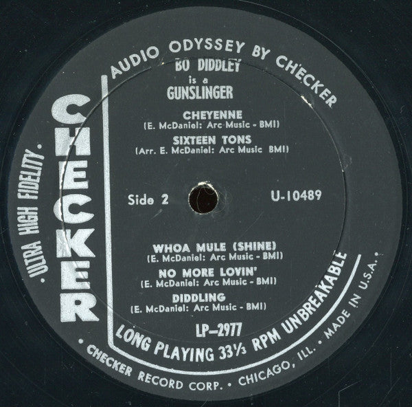 Bo Diddley : Bo Diddley Is A Gunslinger (LP, Album, Mono, Bla)