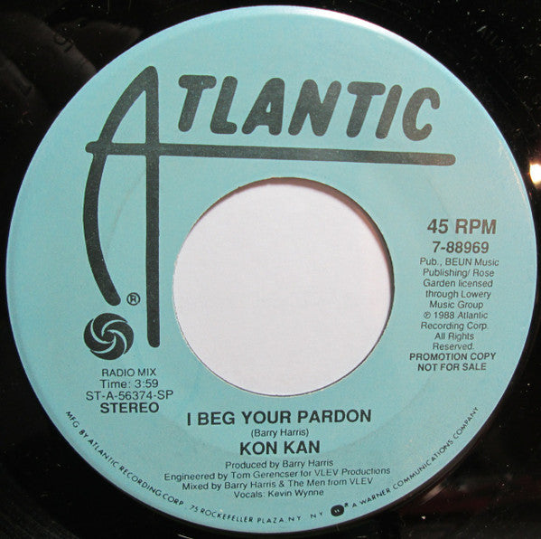 Kon Kan : I Beg Your Pardon (7", Promo, SP )