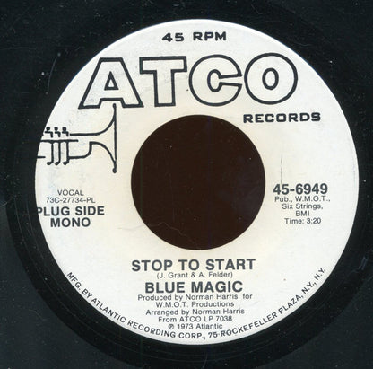 Blue Magic : Stop To Start (7", Mono, Promo, PL )