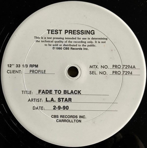 L.A. Star : Fade To Black (12", TP)