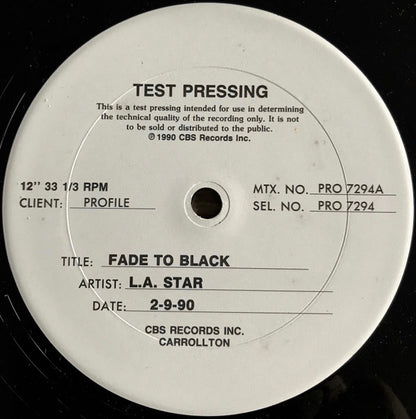 L.A. Star : Fade To Black (12", TP)