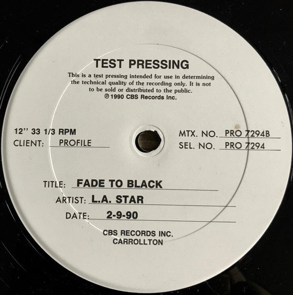 L.A. Star : Fade To Black (12", TP)