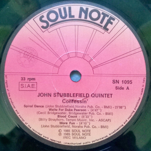 John Stubblefield : Confessin' (LP, Album, Red)