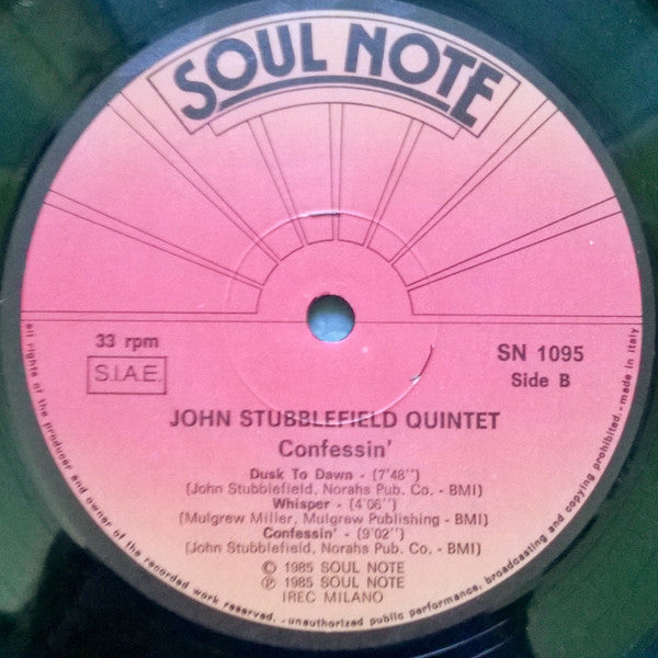 John Stubblefield : Confessin' (LP, Album, Red)