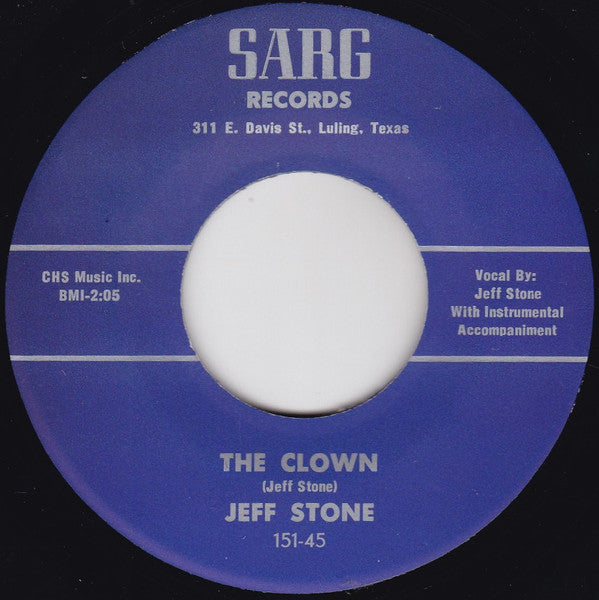 B. Jeff Stone : The Clown / Everybody Rock (7", Single, RE)