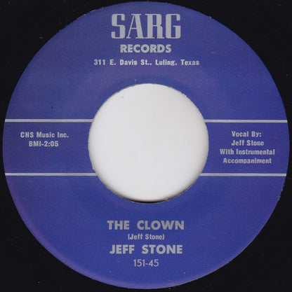 B. Jeff Stone : The Clown / Everybody Rock (7", Single, RE)