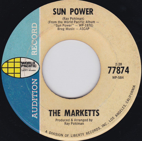The Marketts : Sun Power (7", Mono, Promo, Rai)