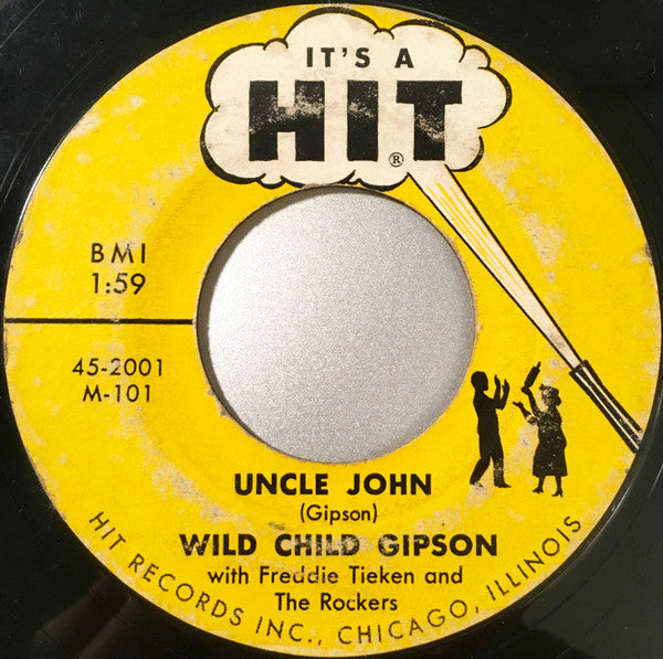 Byron Gipson (2) With Freddie Tieken And The Rockers : Uncle John / Sittin' Here Cryin' (7", Styrene)