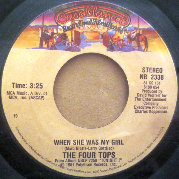 Four Tops : When She Was My Girl (7", Single, Styrene, 19 )