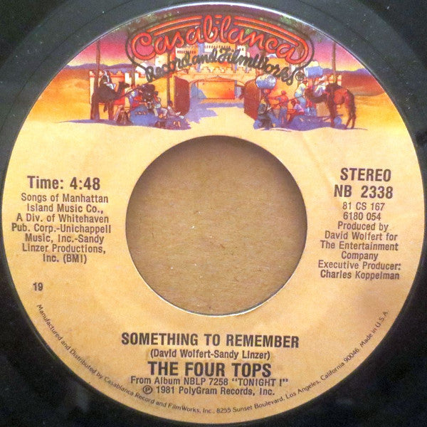 Four Tops : When She Was My Girl (7", Single, Styrene, 19 )