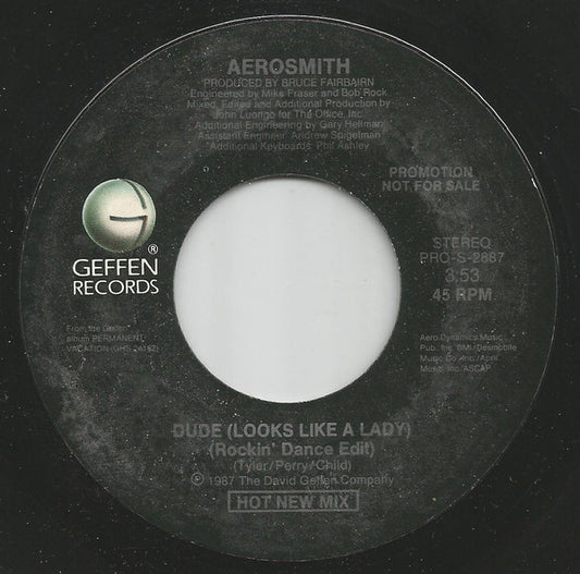 Aerosmith : Dude (Looks Like A Lady) (7", Single, Promo)