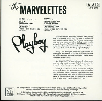 The Marvelettes : Playboy (CD, Album, RE)