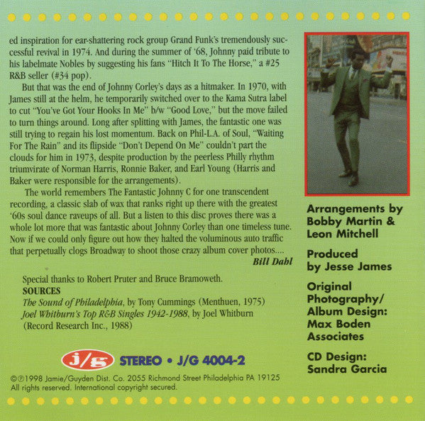 The Fantastic Johnny C : Boogaloo Down Broadway (CD, Album, RE)