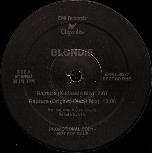 Blondie : Rapture (2x12", Maxi, Promo)