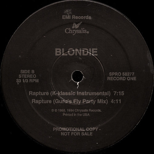 Blondie : Rapture (2x12", Maxi, Promo)