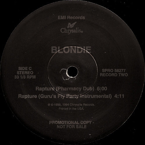 Blondie : Rapture (2x12", Maxi, Promo)