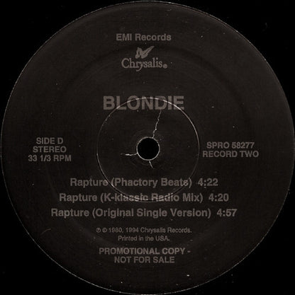 Blondie : Rapture (2x12", Maxi, Promo)