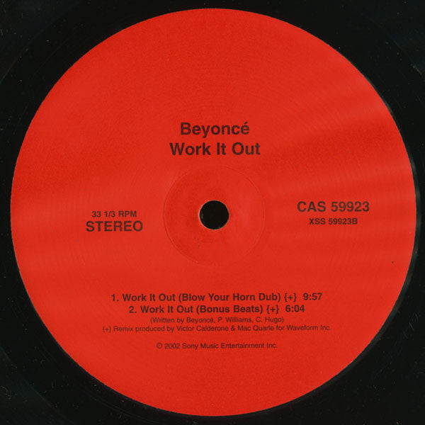 Beyoncé : Work It Out (The Remixes) (12")