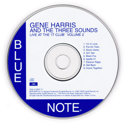 Gene Harris And The Three Sounds : Live At The 'It Club' Volume 2 (CD, Album)