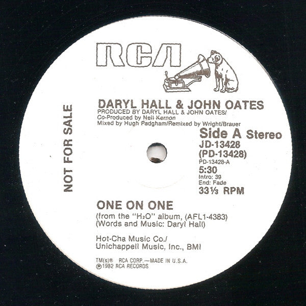Daryl Hall & John Oates : One On One (12", S/Sided, Single, Promo)