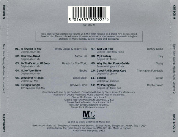 Various : New Jack Swing Mastercuts Volume 2 (CD, Comp)
