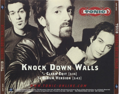 Tonic (2) : Knock Down Walls (CD, Single, Promo)
