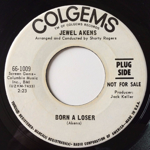 Jewel Akens : Born A Loser / Little Bitty Pretty One (7", Single, Promo, Ind)