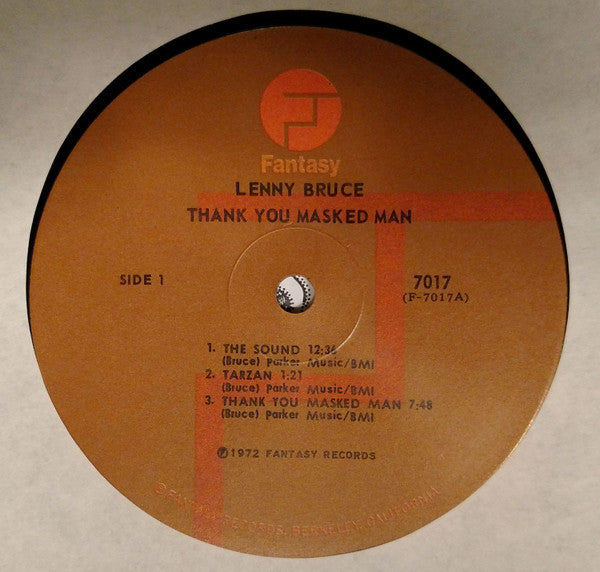 Lenny Bruce : Thank You Masked Man (LP, Comp)
