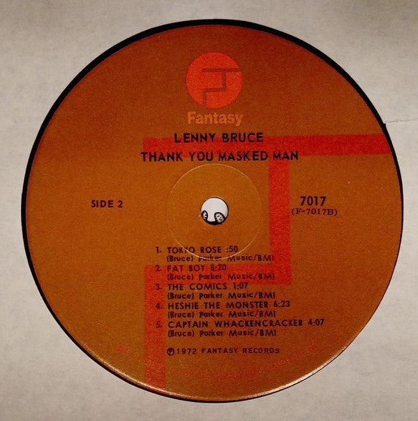 Lenny Bruce : Thank You Masked Man (LP, Comp)