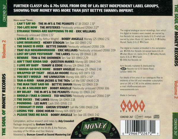 Various : The Soul Of Money Records Volume 2 (CD, Comp)