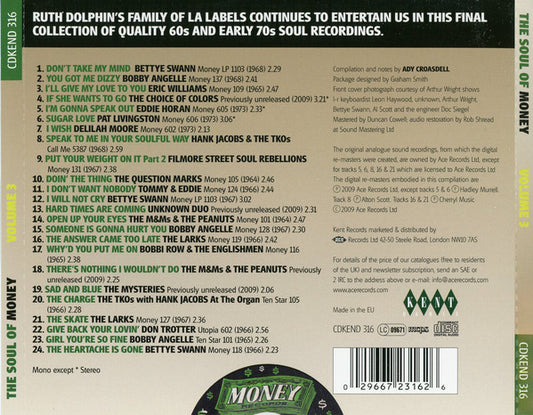 Various : The Soul Of Money Records Volume 3 (CD, Comp)