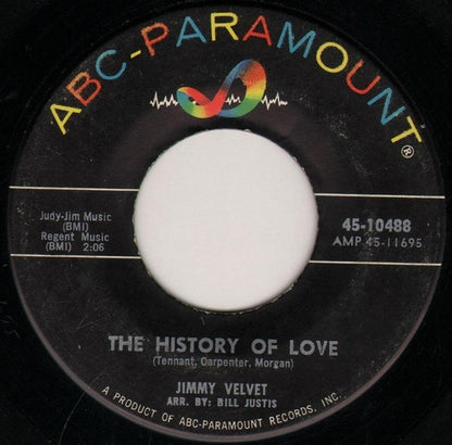 Jimmy Velvet : We Belong Together / The History Of Love (7")