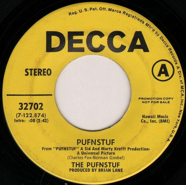 The Pufnstuf : Pufnstuf / Nonsense (7", Single, Promo)